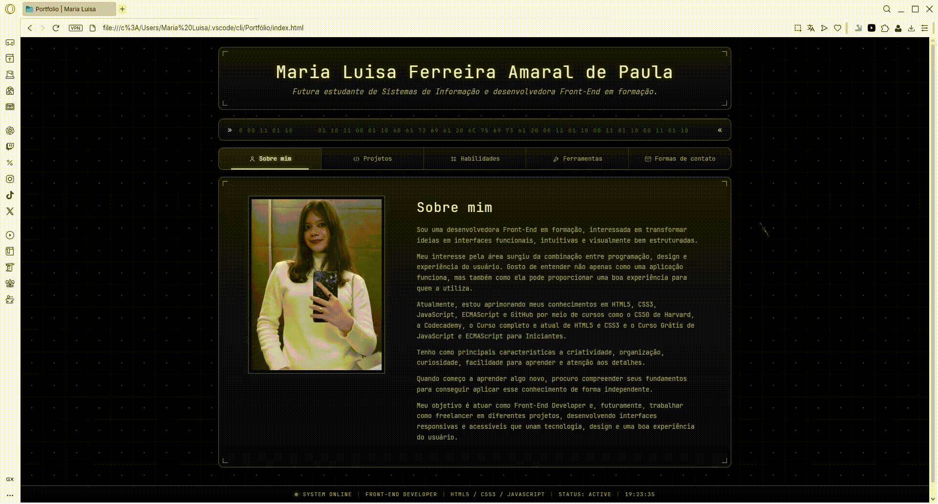 Personal Portfolio preview
